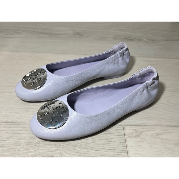 NEW Tory Burch  Claire Ballet
Flats Leather Logo Spring
Lavender Lilac - Picture 3 of 9